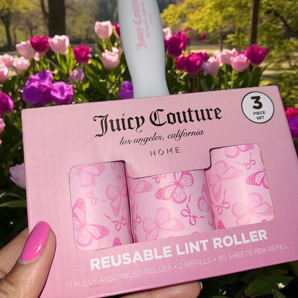 Juicy Couture Pink Butterfly Lint Roller Set